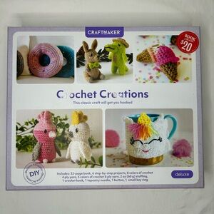 Crochet Creations Kit Adults Teenagers Beginner Set Step by Step Project